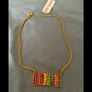 Betsey Johnson Rainbow 🌈 Love ❤️ Necklace